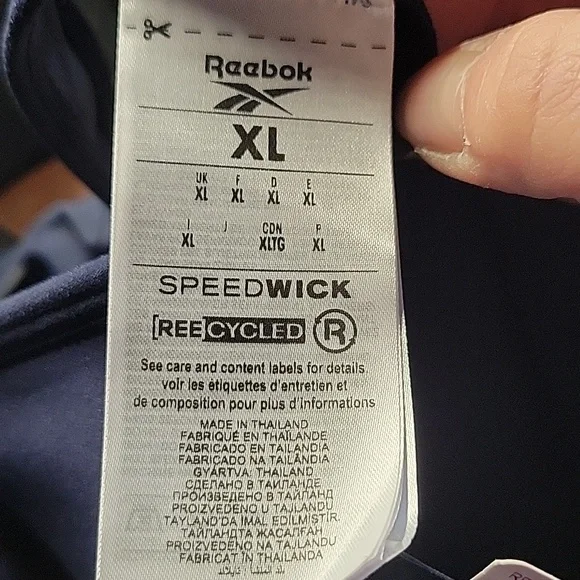 Reebok Women's Navy Lux Vector Sports Bra Size XL - Picture 4 of 8